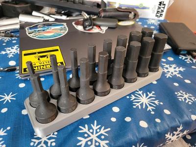 Toolbox Tray for Sockets, 1/2" drive impact, allen