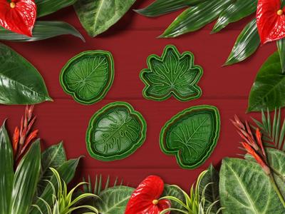 Tropical plant set - cookie cutter / stamp