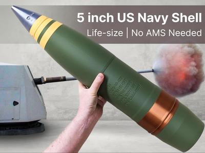 Life-size US Navy 5-inch Shell | No AMS Needed
