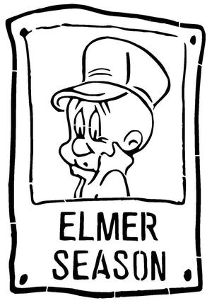 Elmer Fudd stencil 3