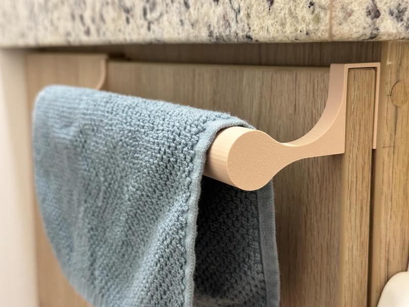 Towel holder (hanger) - slide on door side
