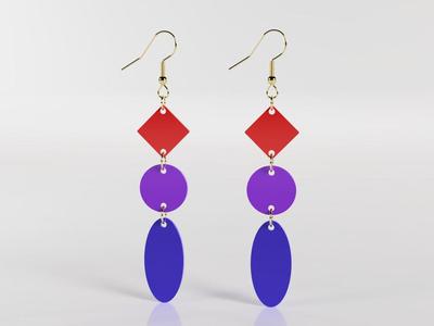 Geometric design earrings