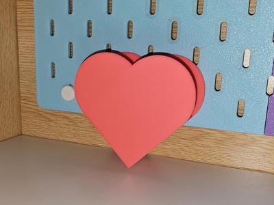 Skadis Heart Shaped Sticky Notes Box