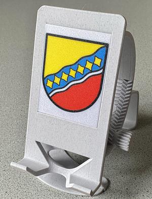 Multi-color Cover Plate for revised Phone Holder (here: Crest of Stadtkyll)