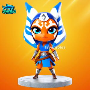 Chibi Ahsoka Tano STL – Star Wars Fan Art 3D Print – Jedi Girl Figure for Resin & FDM Printers