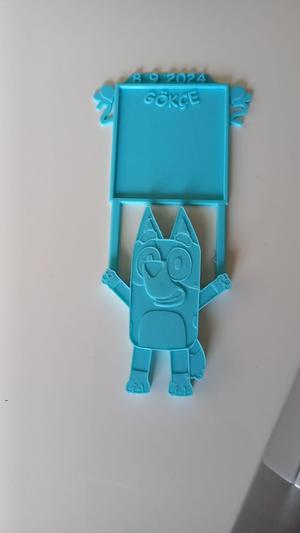 Bluey Figurine Photo Holder Magnet Birthday Gift