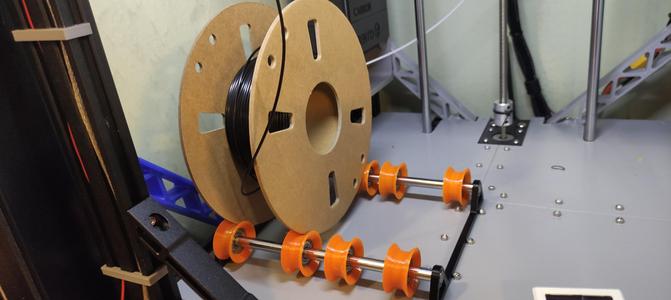 TUSH FT - Spool Holder - Fat Tracks edition - with 8mm rods