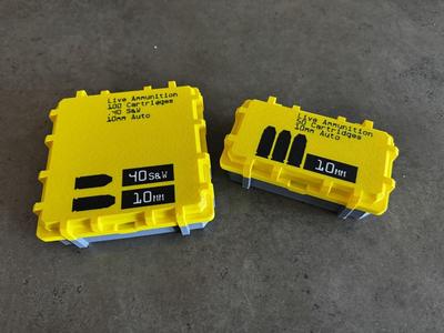 10mm, 40 S&W ammo boxes inspired by the game Starfield