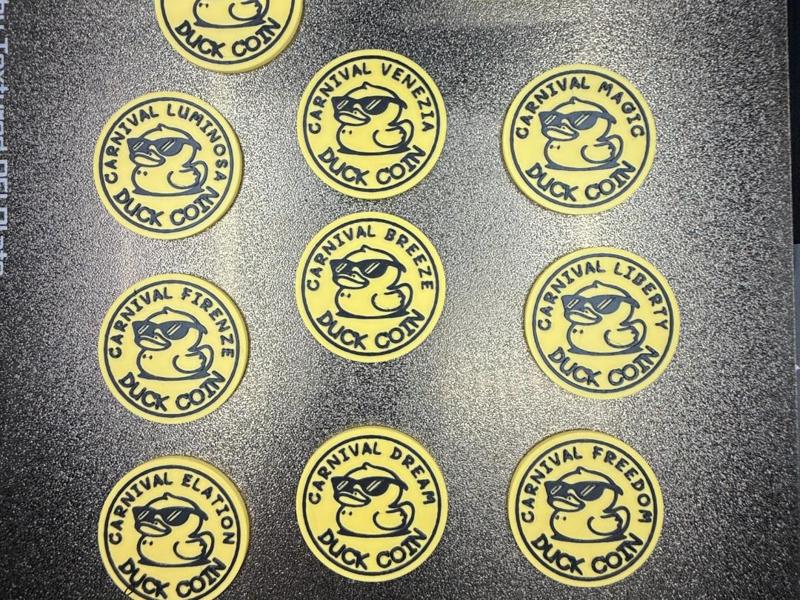 ALL CARNIVAL CRUISE SHIPS, DUCK COINS