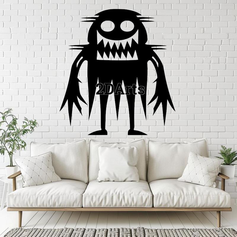 Horror Creature 2D Wall Art/Window Art - Digital STL & SVG File