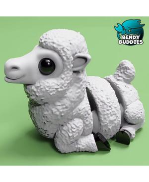 Wooly Cute Sheep / Farm Animal Articulated / Print-in-Place Herd Creature / Ram Beast / Barn Cattle 