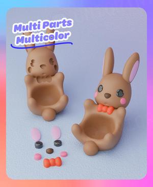Bunny Ring Holder (Multicolor & Separated Parts)