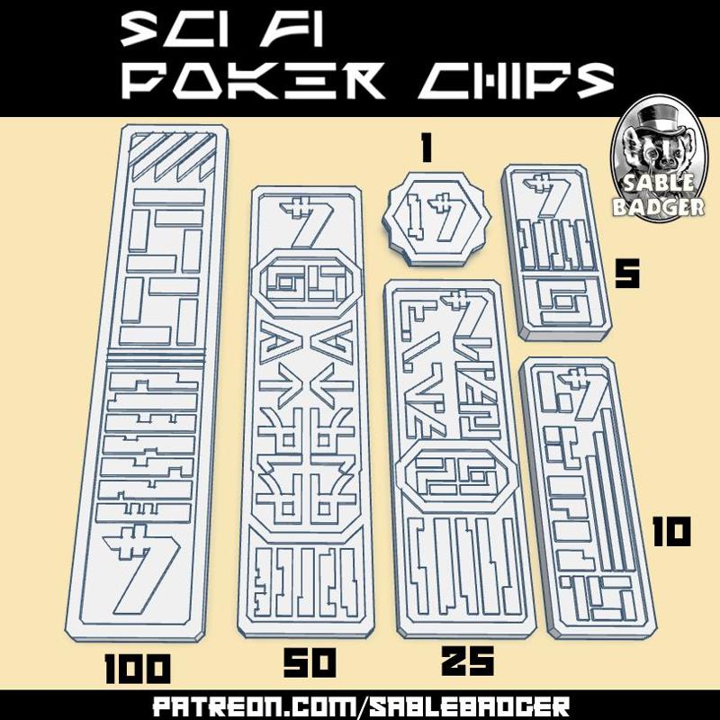 Sci Fi Themed - Gambling Credit Chips