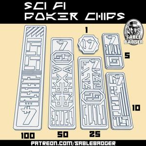 Sci Fi Themed - Gambling Credit Chips