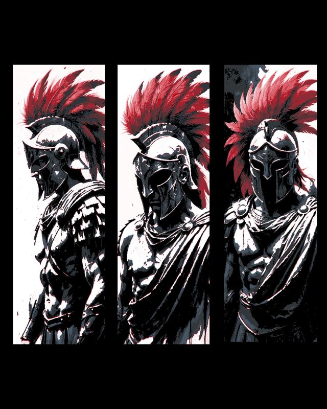 Roman Centurion depiction in rough art style - Set of Bookmarks