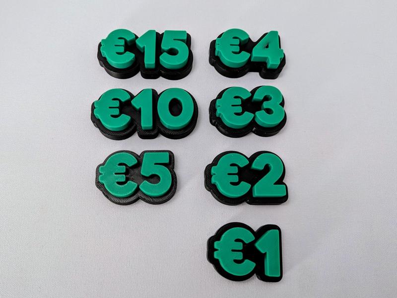Price Tags - Euro and Dollar