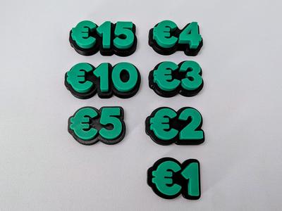 Price Tags - Euro and Dollar