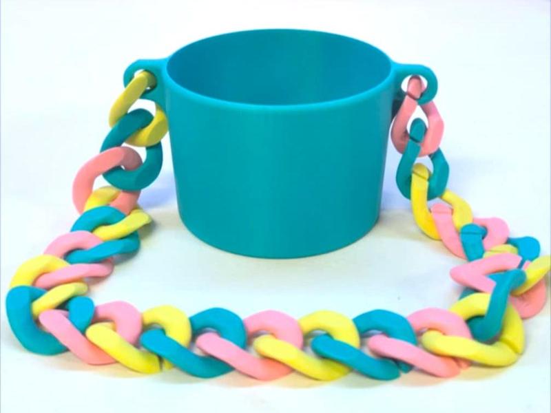 Fun & Functional Coffee Purse + Interlocking Chain