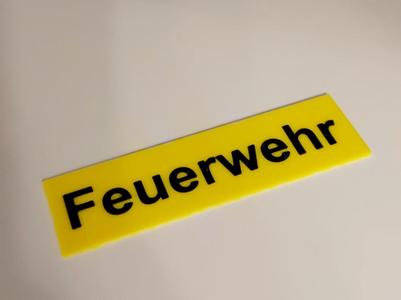 Fire Department Sun Visor Sign