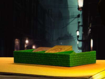 Stylized Arkham Horror 3rd edition small card holder.