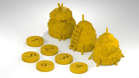 Warmaster scenery - haystacks