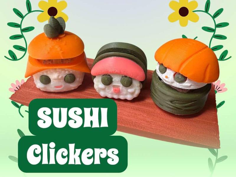 Sushi Fidget Clickers