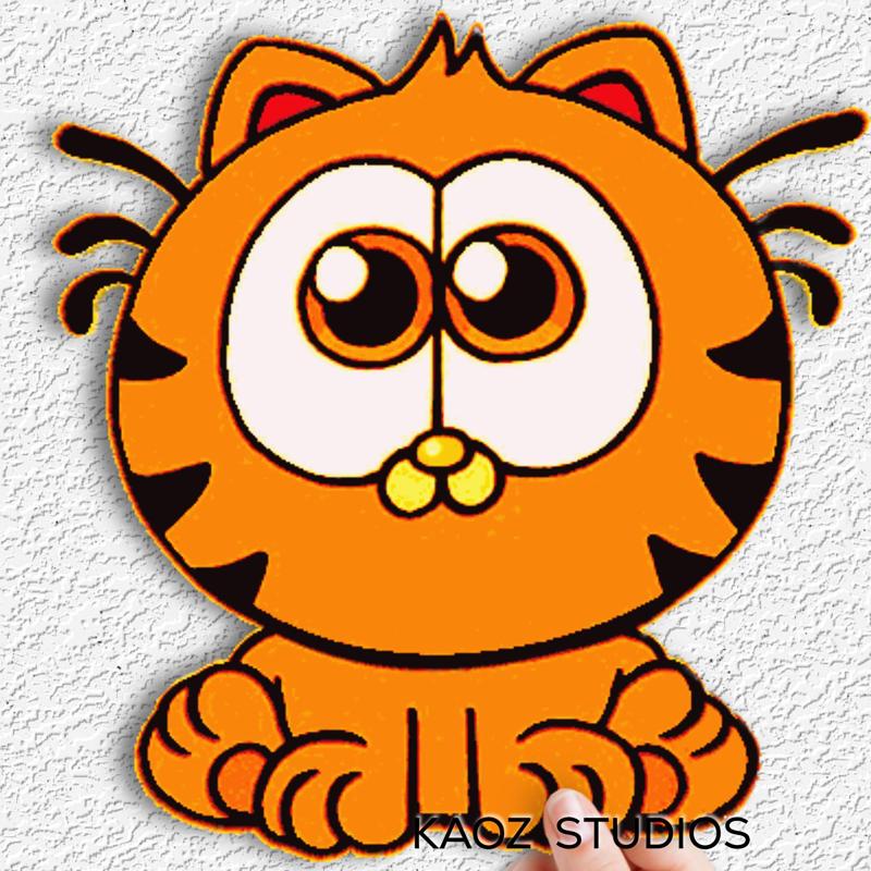 Baby Garfield Easy to Print Full color classic kitty decor