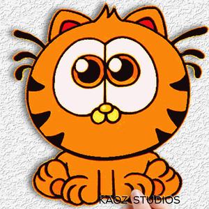 Baby Garfield Easy to Print Full color classic kitty decor