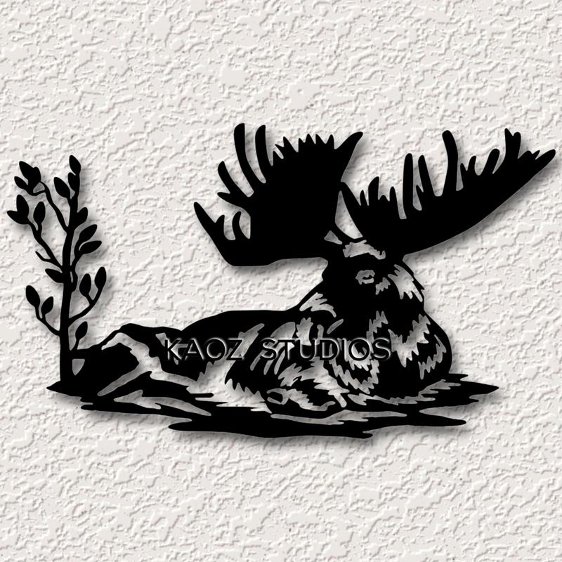 moose wall art moose wall decor wildlife decoration tundra animal