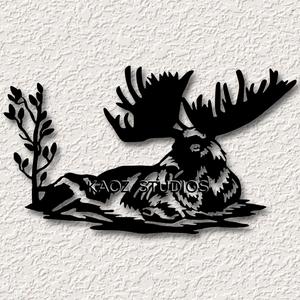 moose wall art moose wall decor wildlife decoration tundra animal