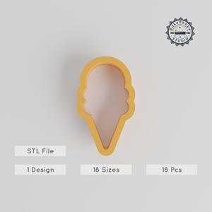 Ice Cream Shape Cutter Set, 18 Sizes from 0.75"-5", Perfect for Cookies, Fondant, Clay PRODUCT_2750