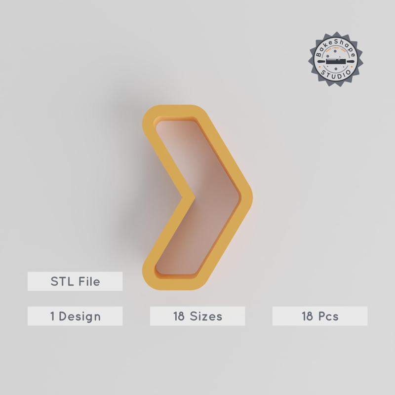 Chevron Shape Cutter Set, 18 Sizes 0.75"-5.00", Perfect for Cookies, Fondant & Clay PRODUCT_103