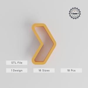 Chevron Shape Cutter Set, 18 Sizes 0.75"-5.00", Perfect for Cookies, Fondant & Clay PRODUCT_103