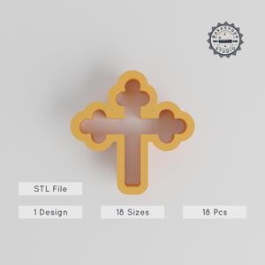 Cross Shape Cutter Set, 18 Sizes, for Cookies, Fondant & Clay, Irish Symbol, Celtic Icon, Saint Patrick's Day Celebration PRODUCT_117
