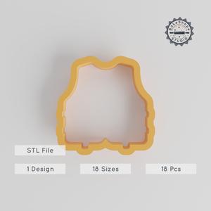 Life Jacket Shape Cutter Set, 18 Sizes, Perfect for Cookie, Fondant & Clay Designs PRODUCT_2722