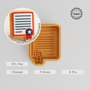 Independence Celebration Cutter & Stamp Set, Cookie & Fondant Stencil, 3 Sizes S/M/L, Patriotic Spirit, Liberty Emblem PRODUCT_2828