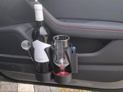 Glass / Wine & glass holder to car door