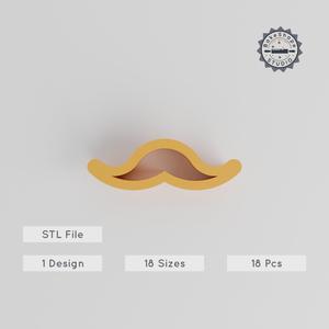 Moustache Shape Cutter Collection, 18 Sizes, Perfect for Cookies, Fondant & Clay PRODUCT_259