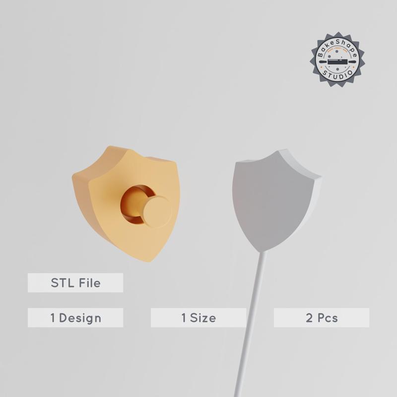 Shield & Guard Cake Pop Mold, Protection Design, Secure Barrier, 2-Piece STL Set PRODUCT_1190