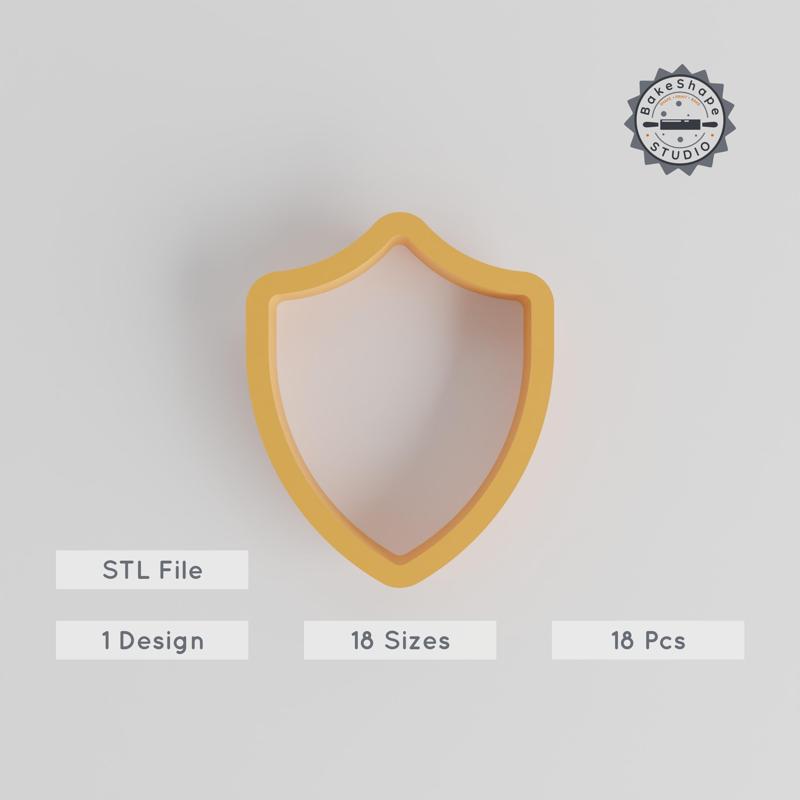 Shield Shape Cutter Set, 18 Sizes, Perfect for Cookies, Fondant & Clay, Protection & Safety Emblem PRODUCT_119