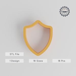 Shield Shape Cutter Set, 18 Sizes, Perfect for Cookies, Fondant & Clay, Protection & Safety Emblem PRODUCT_119