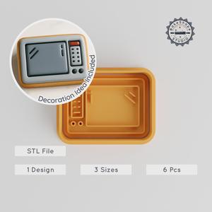 Oven Shape Cutter & Stamp Set, Perfect for Cookies & Fondant, 6-Piece Baking Kitchen Tool, Includes Small, Medium, Large Sizes PRODUCT_753