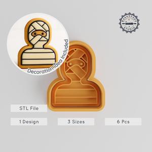 Bandit Shape Cutter & Stamp Set, Perfect for Cookies & Fondant, Pirate, Outlaw, Robber, 6-Piece Bundle, S/M/L Sizes PRODUCT_637