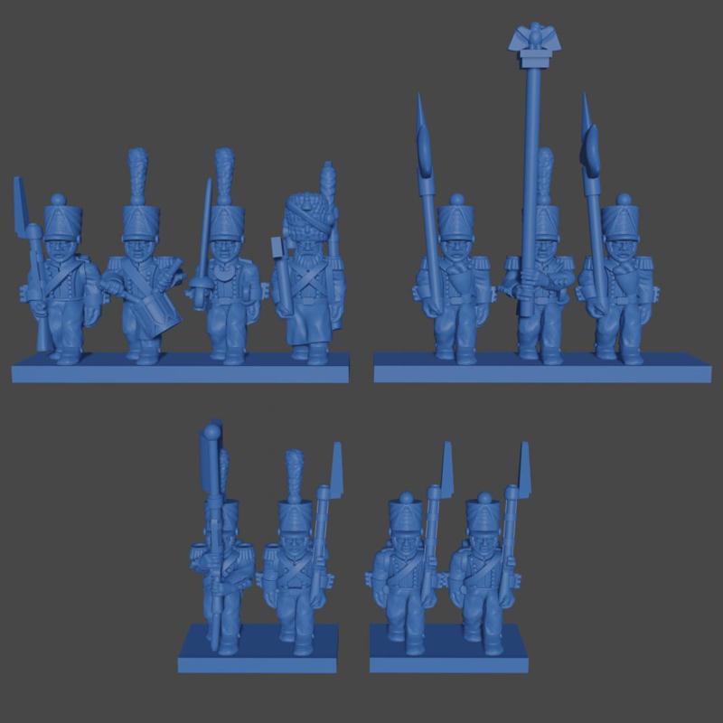 6-15mm French Line Infantry in Covered Shakos & Bardin Uniforms (1813-15) NAP-FR-16
