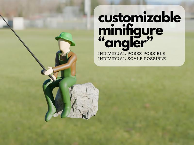 H0 Scale Minifigure "Angler"