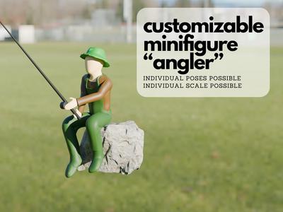 H0 Scale Minifigure "Angler"
