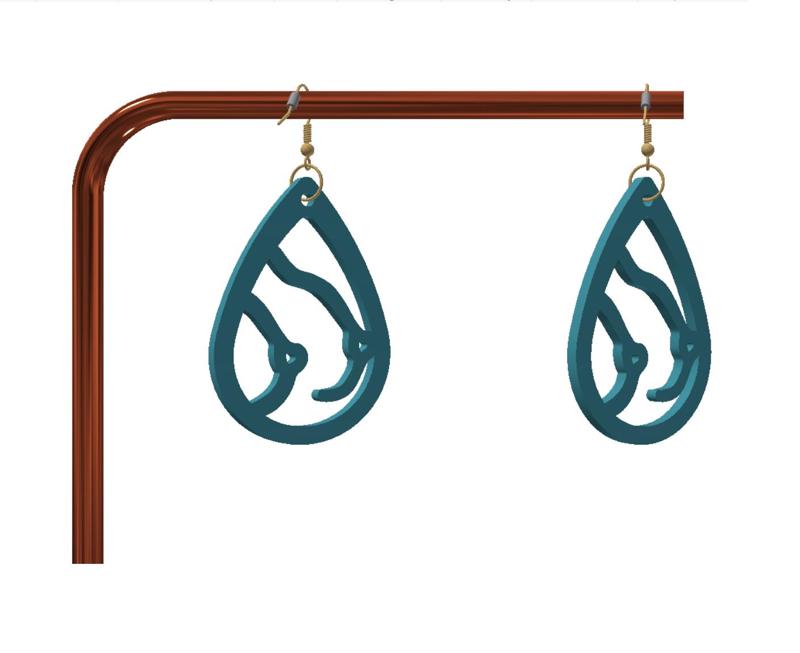 Naughty keychain / earrings
