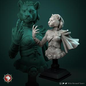 Auria tabaxi female bust pre-supported