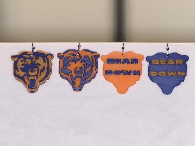 Chicago Bears logo - Bear Down earrings