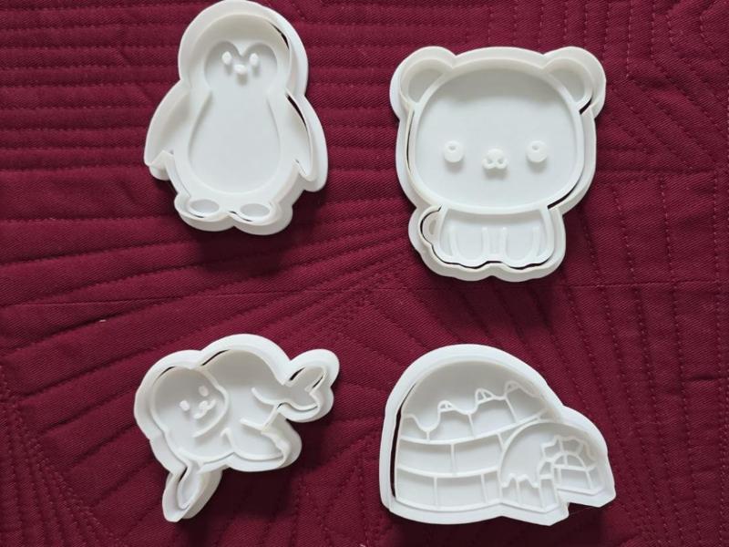 Arctic Animal Set Playdoh Cookie Cutter Winter